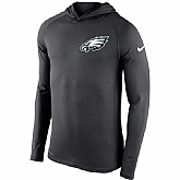 Men's Philadelphia Eagles Nike Charcoal Stadium Touch Hooded Performance Long Sleeve T-Shirt,baseball caps,new era cap wholesale,wholesale hats